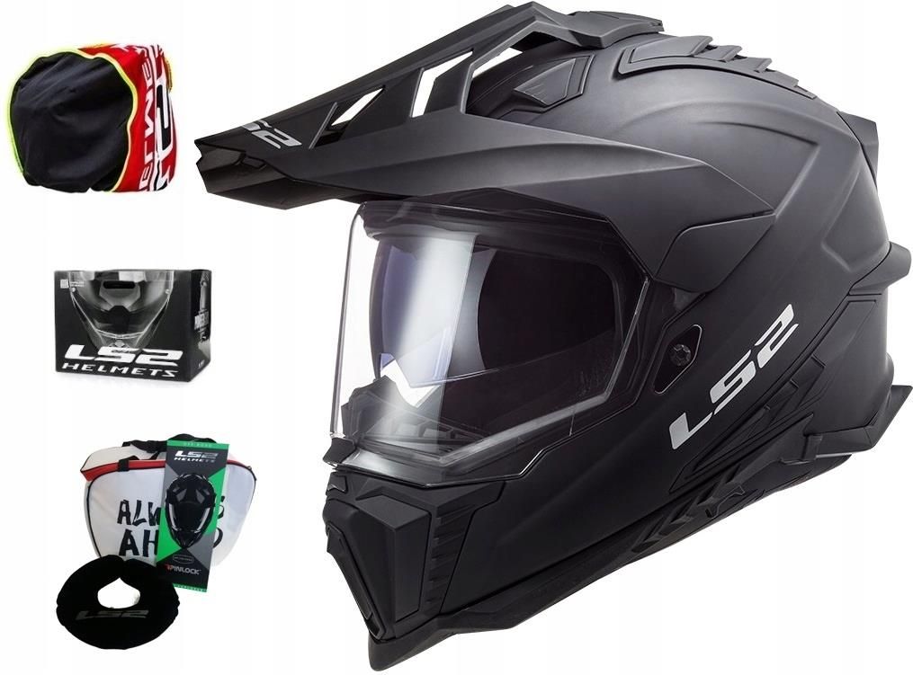 Kask Motocyklowy Ls Mx Explorer Czarny Mat Kask Cros Enduro