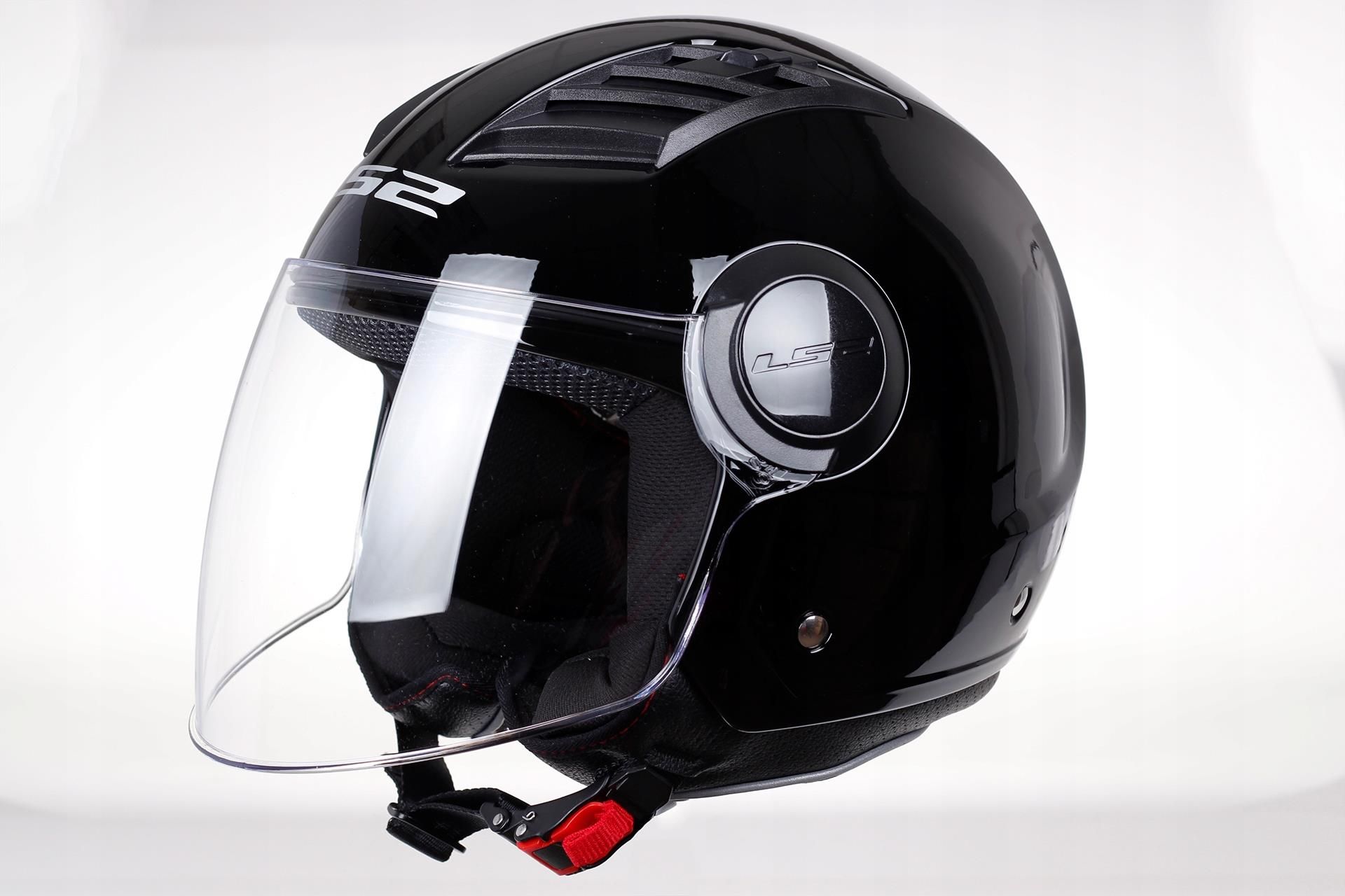 Kask Motocyklowy Ls Of Airflow Black Kask Otwarty Jet Czarny