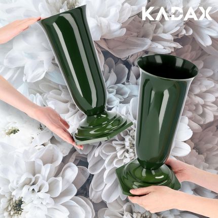 Wazon Flakon Cmentarz Grób Nagrobek Zielony 37Cm 11150225776 - zdjęcie 4