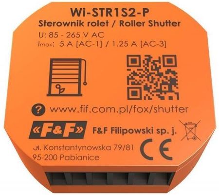 F&F Sterownik rolet Wi-Fi 230V Wi-STR1S2-P SHUTTER FOX (1402139) - zdjęcie 3