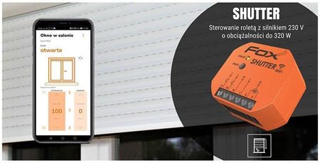 F&F Sterownik rolet Wi-Fi 230V Wi-STR1S2-P SHUTTER FOX (1402139) - zdjęcie 5
