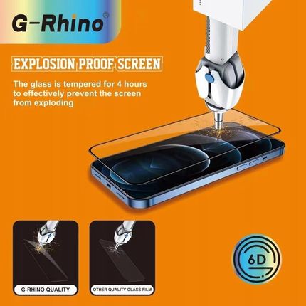 Hartowane szkło G-Rhino Full Glue 6D do Iphone 12 - zdjęcie 2