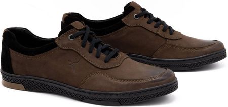Komodo Buty Męskie Skórzane Casual 918K Brązowe 40 - zdjęcie 3
