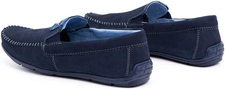 Buty Olivier Mokasyny Męskie Skórzane 937Ma Granatowe 41 - zdjęcie 2