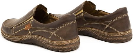 Buty Olivier Mokasyny Męskie Skórzane 943Ma Brązowe 40 - zdjęcie 2