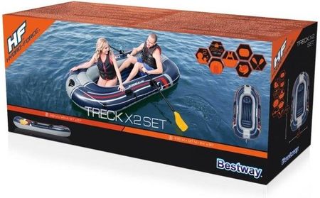 Bestway Dmuchany Ponton Niebieski 255 x127 Cm 61068 Treck X2 10330 - zdjęcie 2