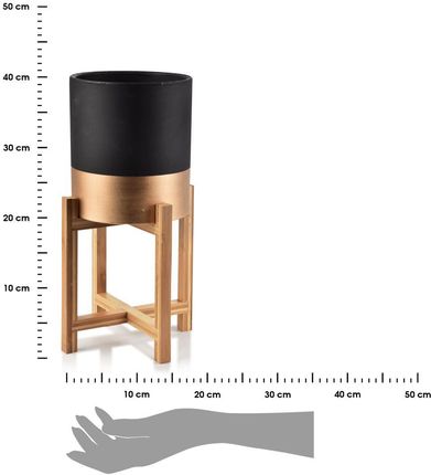 Kwietnik Z Osłonką Ava Simple Gold 40cm - zdjęcie 2