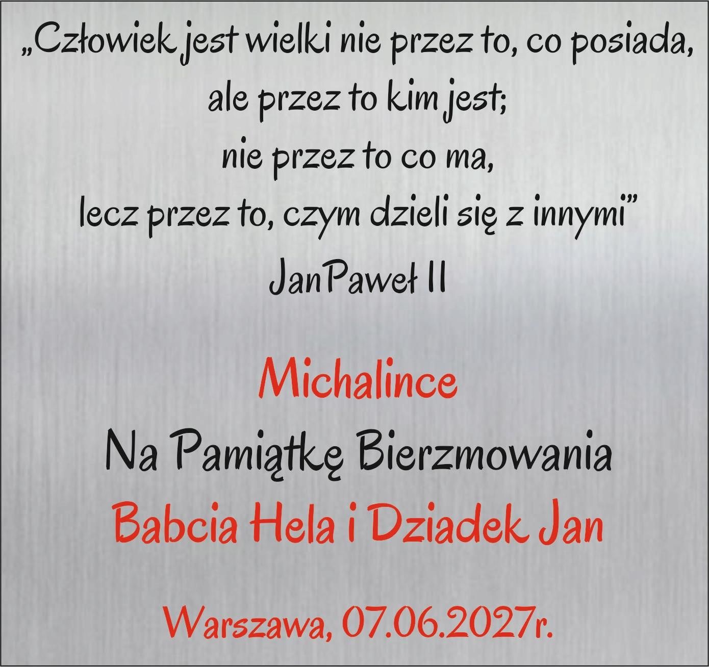 Tabliczka Laminatu Grawer Dedykacja 7X7CM Ceny I Opinie Ceneo Pl