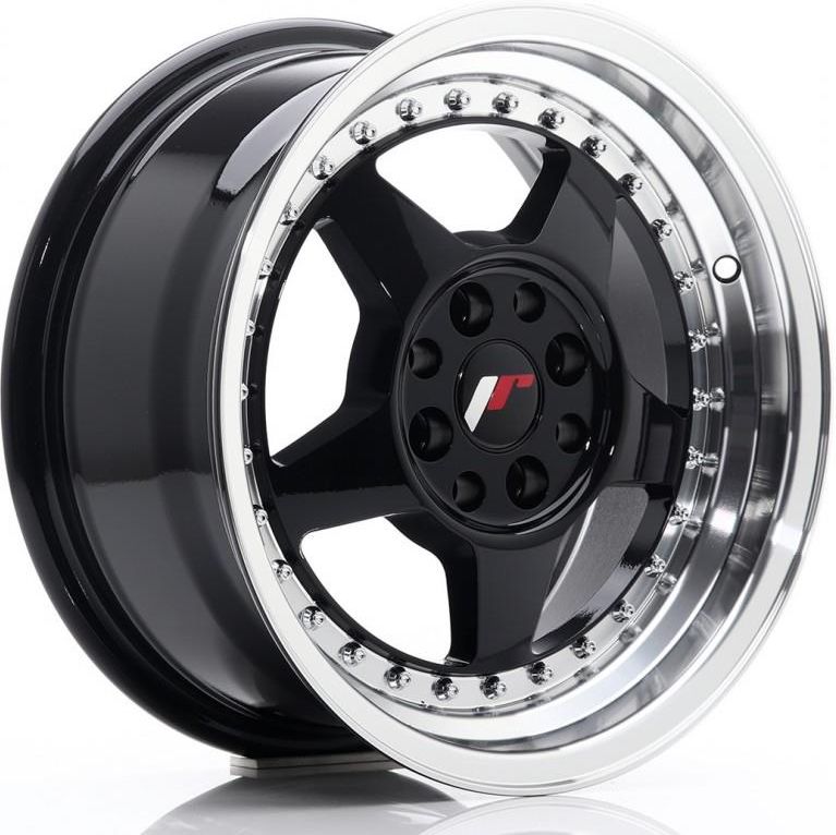 Felgi Stalowe Jr Wheels Jr6 15X7 Et35 4X100 114 Gloss Black W Machined