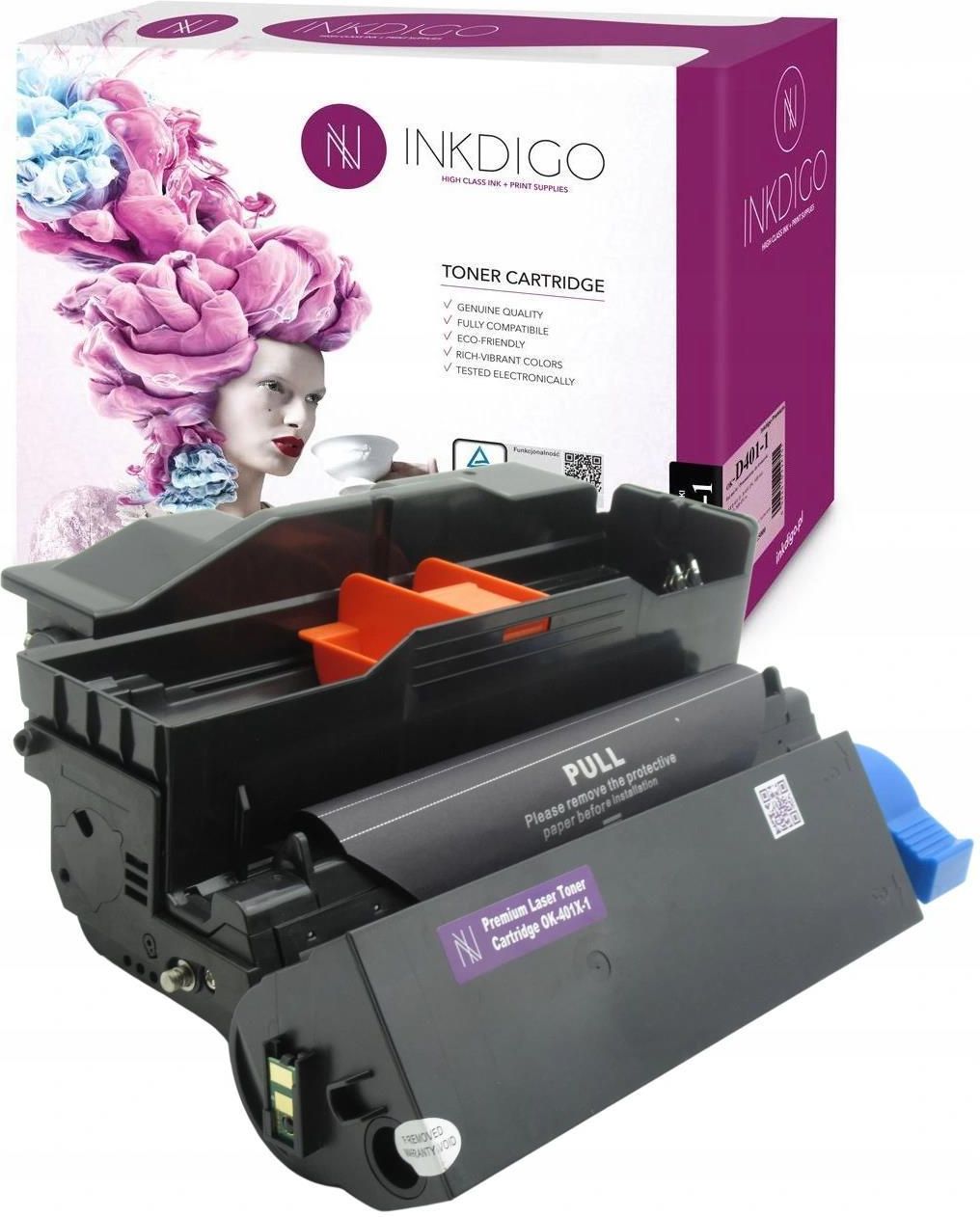 INKDIGO ZESTAW TONER BĘBEN DO OKI MB451W MB451 B401DN