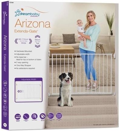 Dreambaby Arizona Bramka Bezpieczeństwa Biała Wys 68Cm - zdjęcie 2