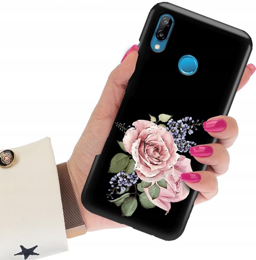 Etui Matowe Czarny Do Huawei P30 Lite Wiosna Wzory Etui Na Telefon