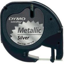 Zdjęcie Dymo Oryginalny Taśma Do Drukarek Etykiet, Dymo, S0721730, Czarny Druk/Srebrny Podkład, 4M, 12Mm S0721730 - Bierutów