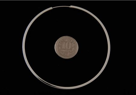 Kolczyki srebrne koła 6cm k1807 - 5,6g. - zdjęcie 3