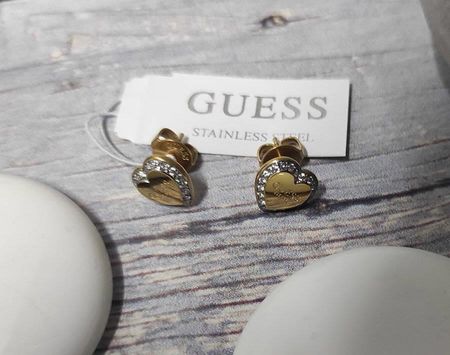 Kolczyki Guess Fine Heart JUBE01427JWYGT/U - zdjęcie 3