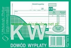 DRUK KW DOWÓD WYPŁATY WIELOKOPIA M P A6 402 5 Ceny i opinie Ceneo pl