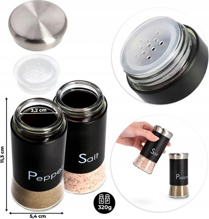 Kadax Przyprawniki Sól Pieprz Przyprawy Pojemniki 150Ml (K2579) - zdjęcie 4