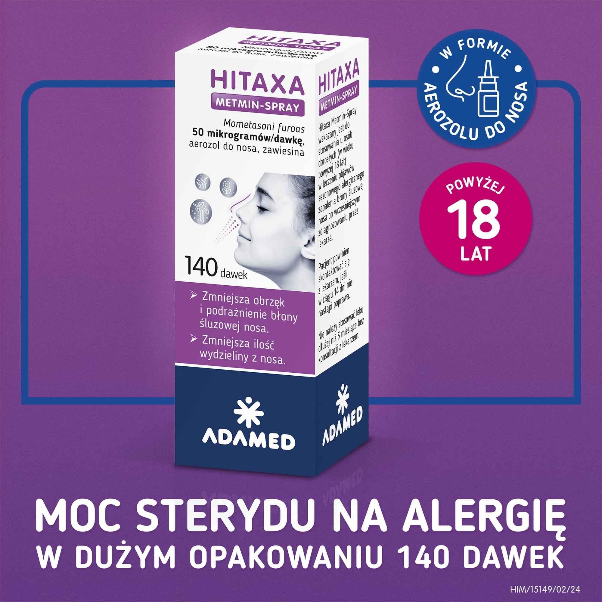 Lek Na Alergi Hitaxa Metmin Spray Mcg Dawk Aerozol Do Nosa