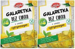 Zdjęcie Celiko S.A. Zestaw 2 x Galaretka Cytrynowa Bez Dodatku Cukru Bezglutenowa 14 g Celiko - Twardogóra