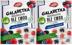 Zdjęcie Celiko S.A. Zestaw 2 x Galaretka Przezroczysta Bez Dodatku Cukru Bezglutenowa o Smaku Owoców Leśnych 14 g Celiko - Twardogóra