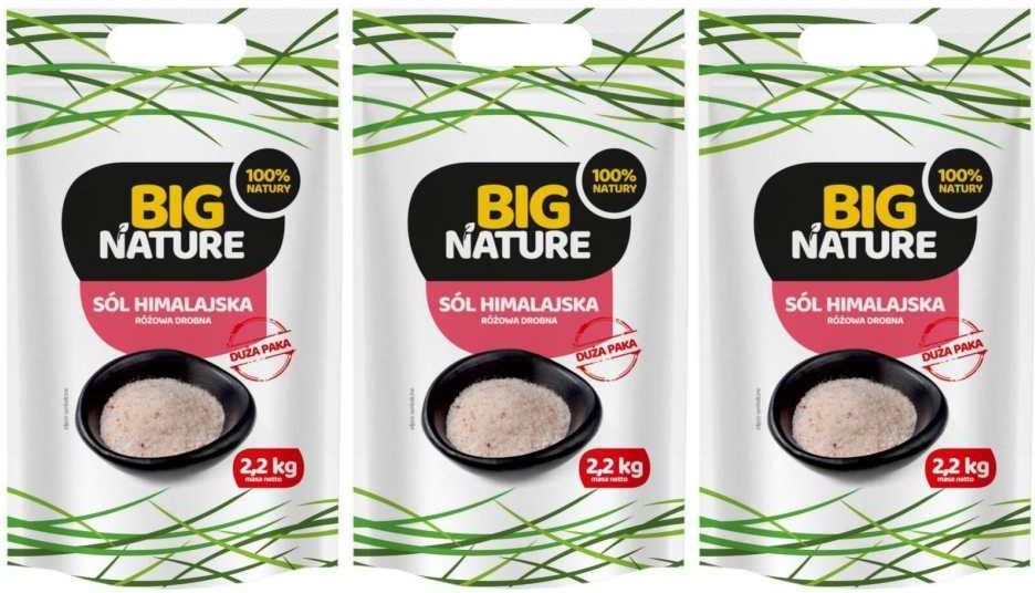 Zdjęcie Mix Brands Zestaw 3 x Sól Himalajska Różowa Drobna 2,2 kg Big Nature - Wrocław