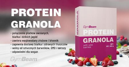 Gymbeam Białkowa Granola Proteinowa Z Jagodami 300 - zdjęcie 2