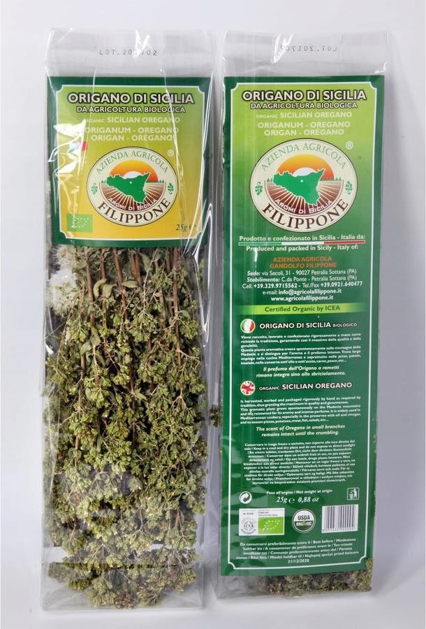Zdjęcie Włoskie Oregano Gałązka Filippone Sycylia Bio 25g - Kraków