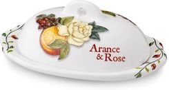 Zdjęcie Nuova Ceramiche Artistiche Cer Maselniczka Z Przykrywką Arance & Rose Pomarańcze I Róże (7378_Aer) - Tłuszcz