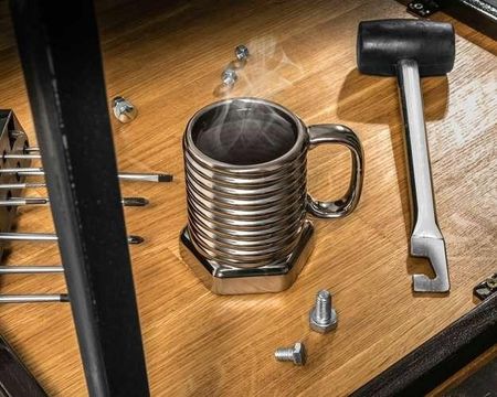 Kubek Śruba Srebrny Majsterkowicza Mechanika 390ML - zdjęcie 2