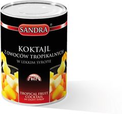 Sandra Koktajl z owoców tropikalnych w lekkim syropie puszka 580ml