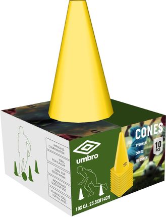 Umbro Pachołki Treningowe 23,5Cm 10Szt. Żółty Złoty - zdjęcie 2
