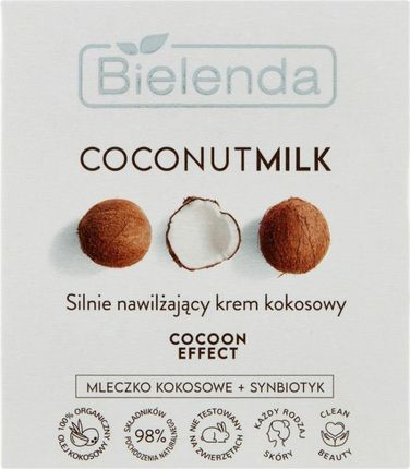 Krem Bielenda Coconut Milk Silnie nawilżający Kokosowy Cocoon Effect na dzień 50ml - zdjęcie 2