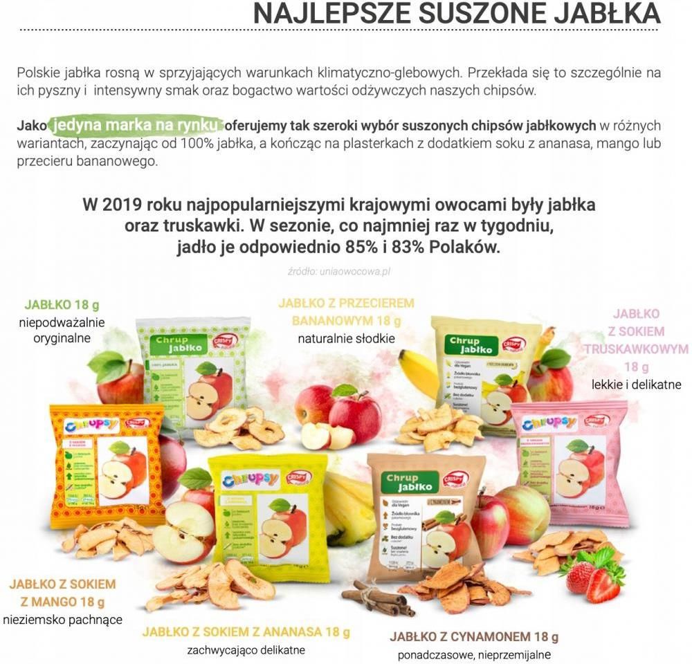 Crispy Natural Chipsy Brzoskwinia Kostka 15g Ceny I Opinie Ceneo Pl