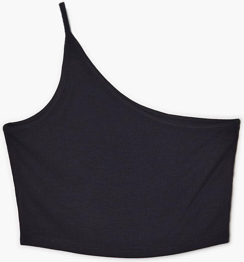 Cropp Asymetryczny Crop Top Czarny Ceny I Opinie Ceneo Pl