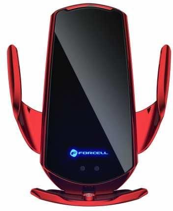 Forcell Uchwyt Z Ładowaniem Indukcyjnym Automatyczny + Adapt Magnetyczne Hs1 Qi 15W Czerwony - zdjęcie 2