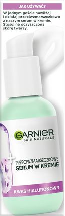 Garnier Hyaluronic Acid Przeciwzmarszzkowe Serum W Kremie 2W1 30 ml - zdjęcie 2