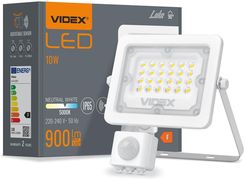 Zdjęcie Videx Naświetlacz Led Biały Czujnik Ruchu Halogen 10W (VLEF2E105WS) - Bobolice