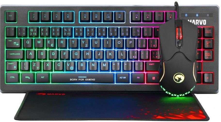 Zestaw klawiatura mysz Marvo CM310 CZSK RGB zestaw i podkładka