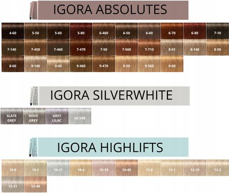 Schwarzkopf Igora Royal Highlifts Farba 10-19 60Ml - zdjęcie 2