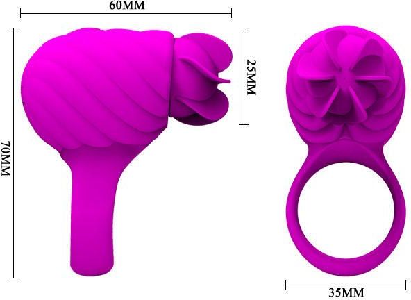 Pretty Love SILIKONOWY OBROTOWY PIERŚCIEŃ NA PENISA FIOLETOWY Ceneo pl
