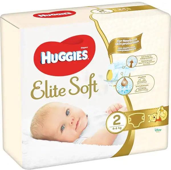 Huggies Elite Soft Pieluchy Rozmiar 2 4 6Kg 25Szt Pieluszki