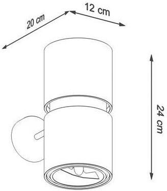 Lampa Thoro Kinkiet Kukkia Th 005B Sol Loftowa Oprawa Metalowa Doniczka