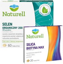 Naturell Selen Organiczny 200 60 Tabl Silica Biotyna Max 20 Tabl