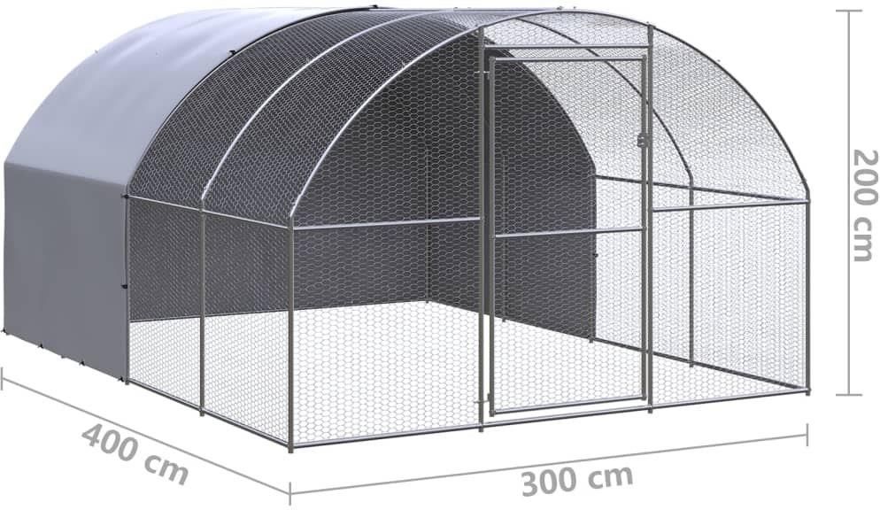 Do hodowli zwierząt VIDAXL LUMARKO KLATKA ZEWNĘTRZNA DLA KURCZĄT 3X4X2