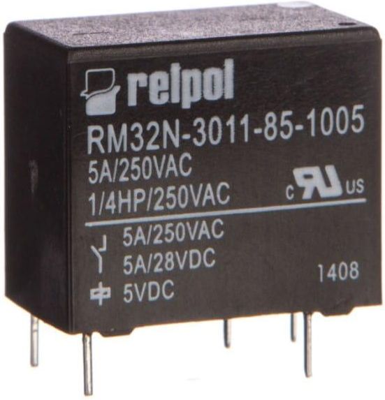 Relpol Przekaźniki Miniaturowy 1P 5A 5V Dc Pcb Rm32N 3011 85 1005