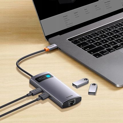 Baseus Hub 4W1 Usb-C 4X Usb 3.0 Rj45 Otg (Wkwg070113) - zdjęcie 6