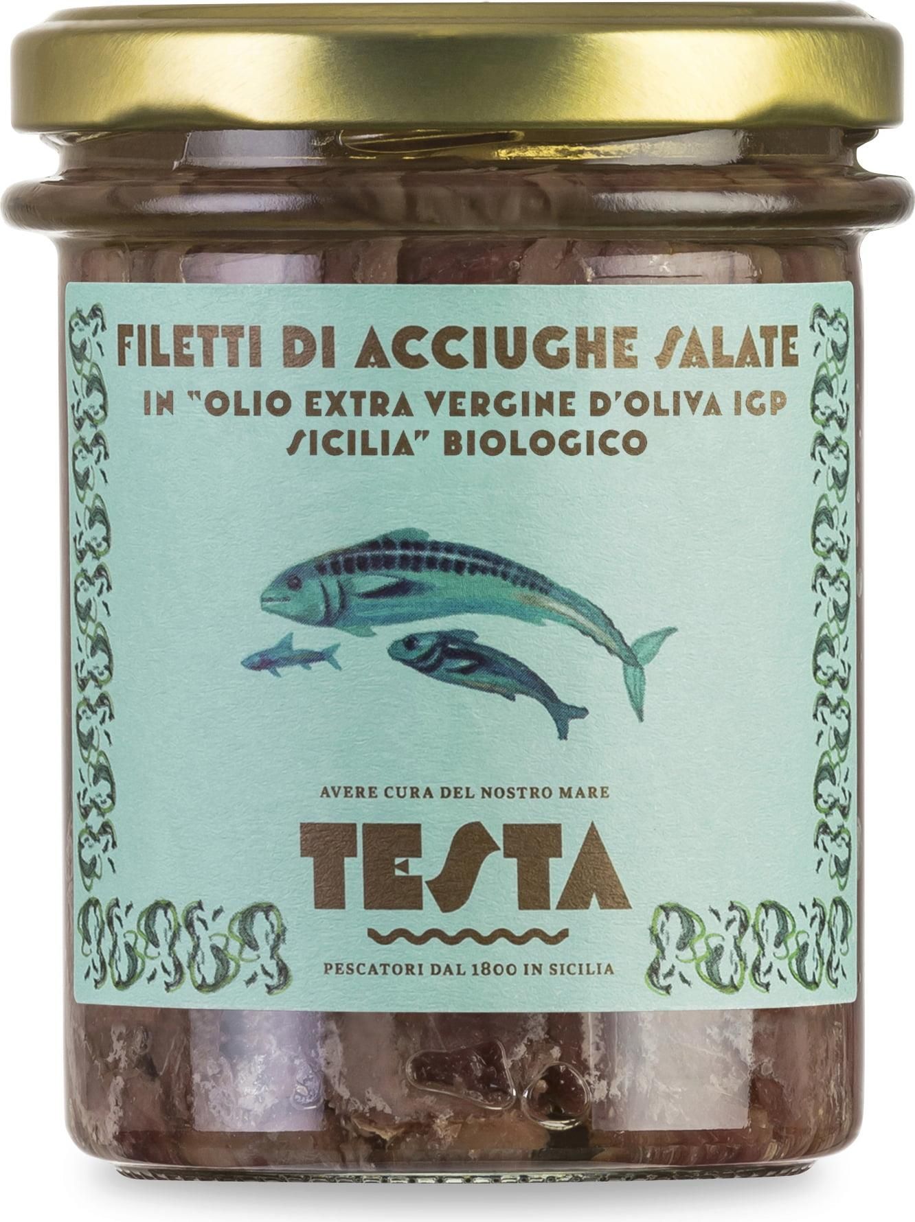 Testa Anchois Filety Z Sardeli W Organicznej Oliwie Z Oliwek Nativ