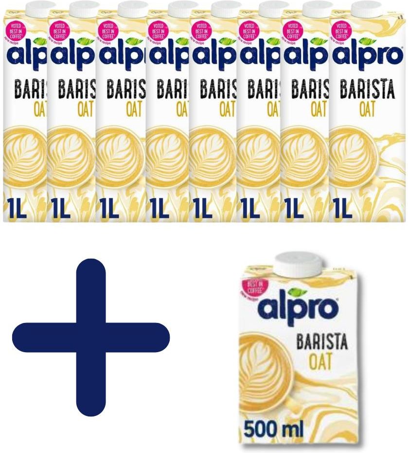 Alpro Zestaw 8 x Napój Owsiany Barista 1 l Napój Owsiany Barista 500