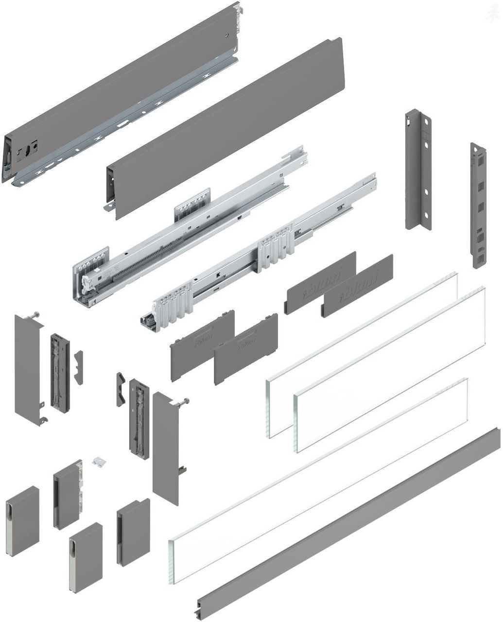 BLUM Szuflada Merivobox wewnętrzna z BOXCOVER wysokość E długość