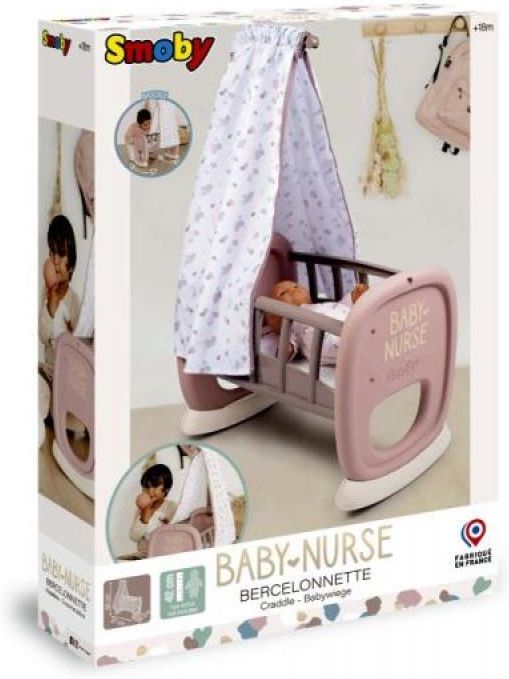 Smoby Baby Nurse Ko Yska Z Baldachimem Dla Lalki Eczko Ceny I